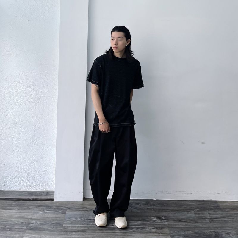 Speckled Reverse Seam Tee
