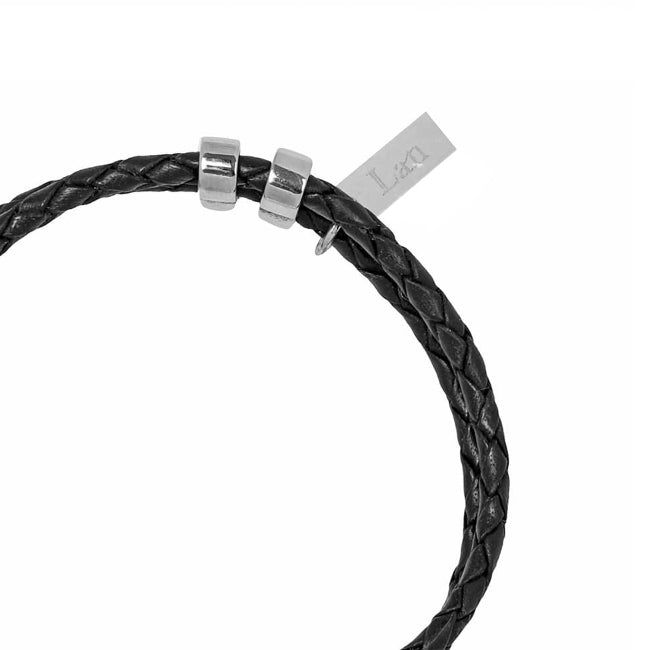 [LAN ARCHIVE] Black Leather Hook Bracelet
