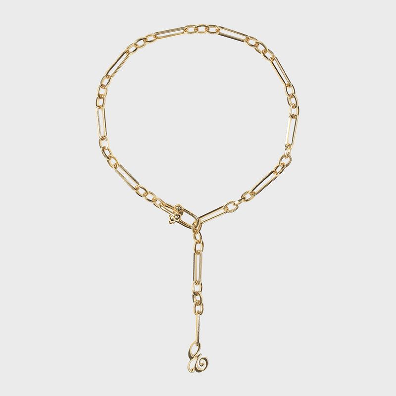  2-WAY LOGO CHAIN NECKLACE (2 COLOR)
