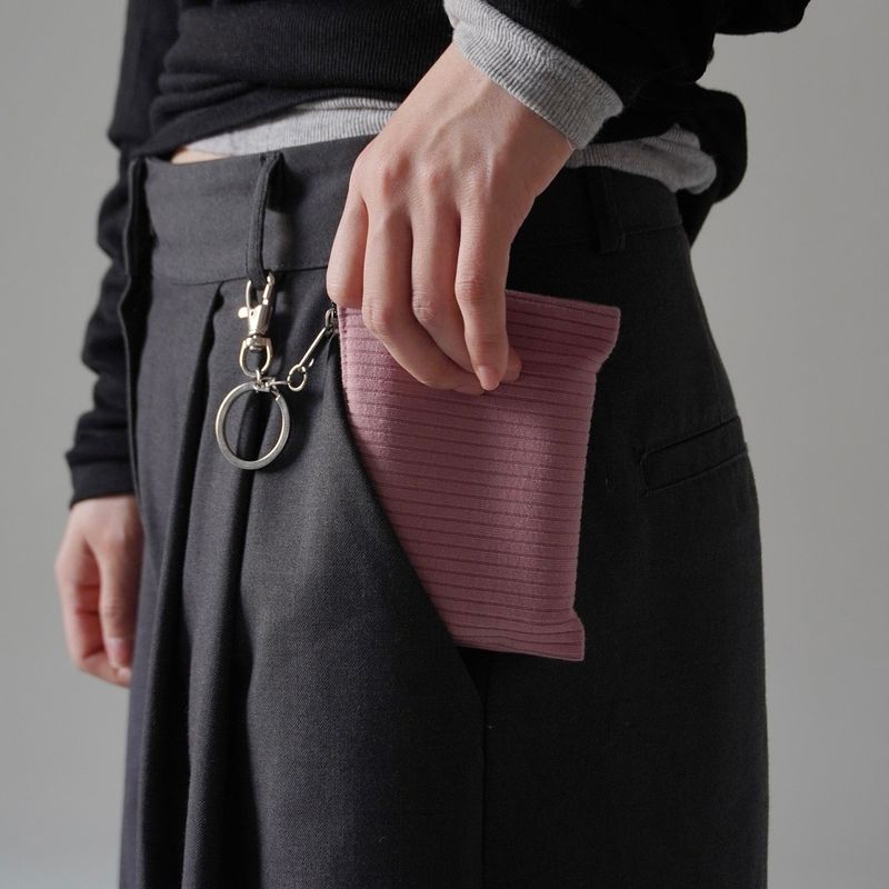 Mini keyring pouch 'red bean'