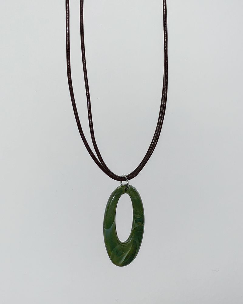 Minmin Vintage Oval Donut Two-Strap Necklace