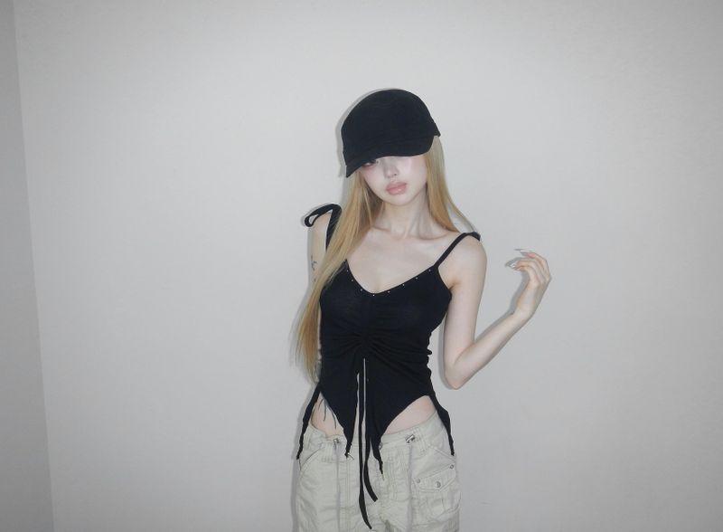 mini shirring stud top(3 color)
