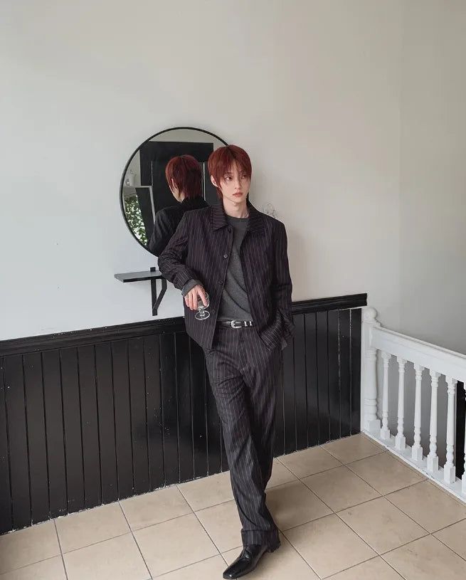Bonnen Striped Flare Slacks