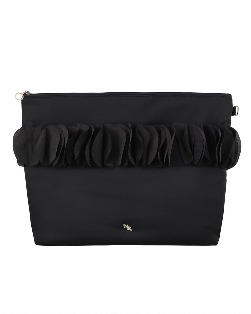 nari.objet(ナリオブジェ)の「フリリッシュラップトップポーチ (black)(バッグ)」