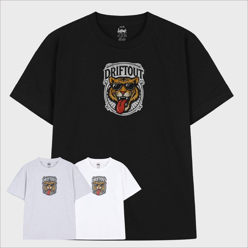 driftout(ドリフトアウト)の「Wild Tongue Out Tiger T-Shirt (3color)(Tops)」