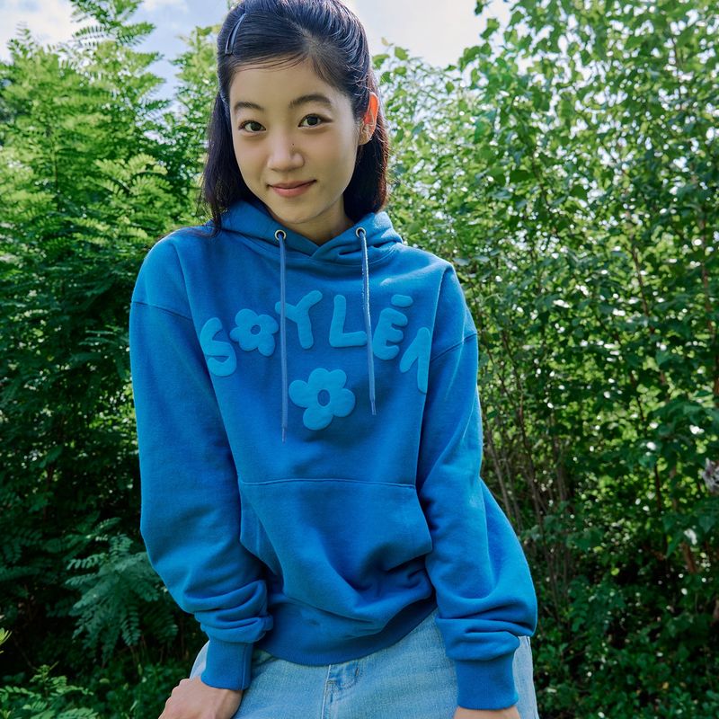 FLOWER LOGO HOODIE (BLUE)