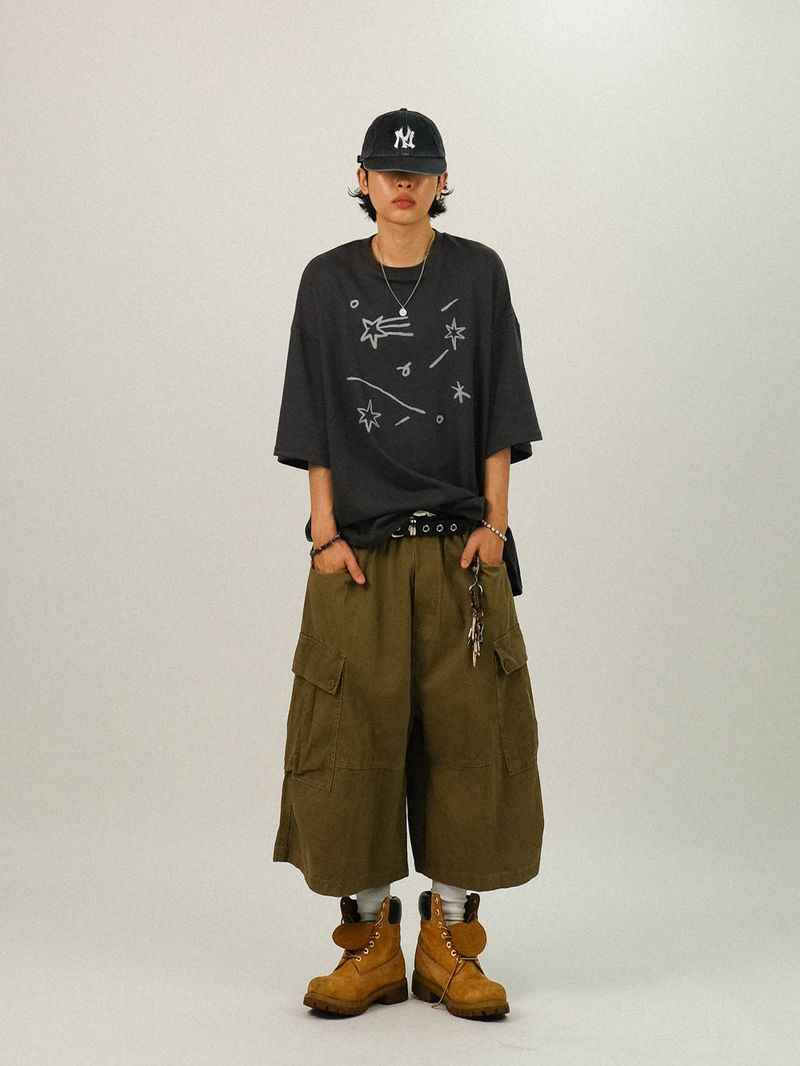 EA Washed Cargo Banding Bermuda Pants