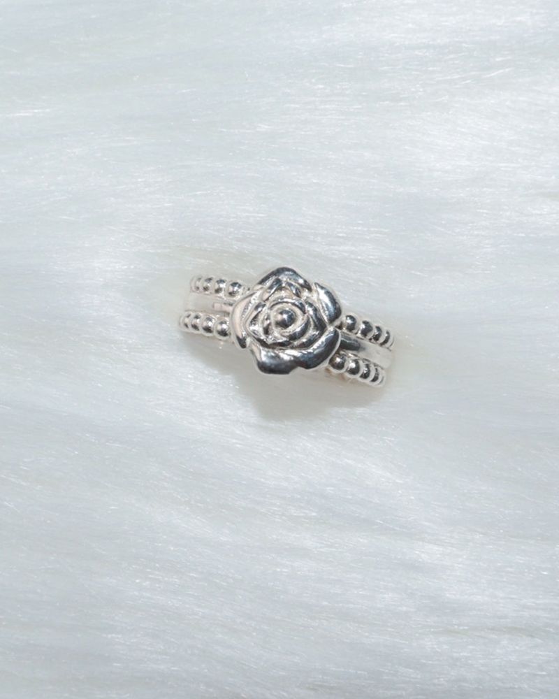 [MADE] lovely rose. double side dot ring