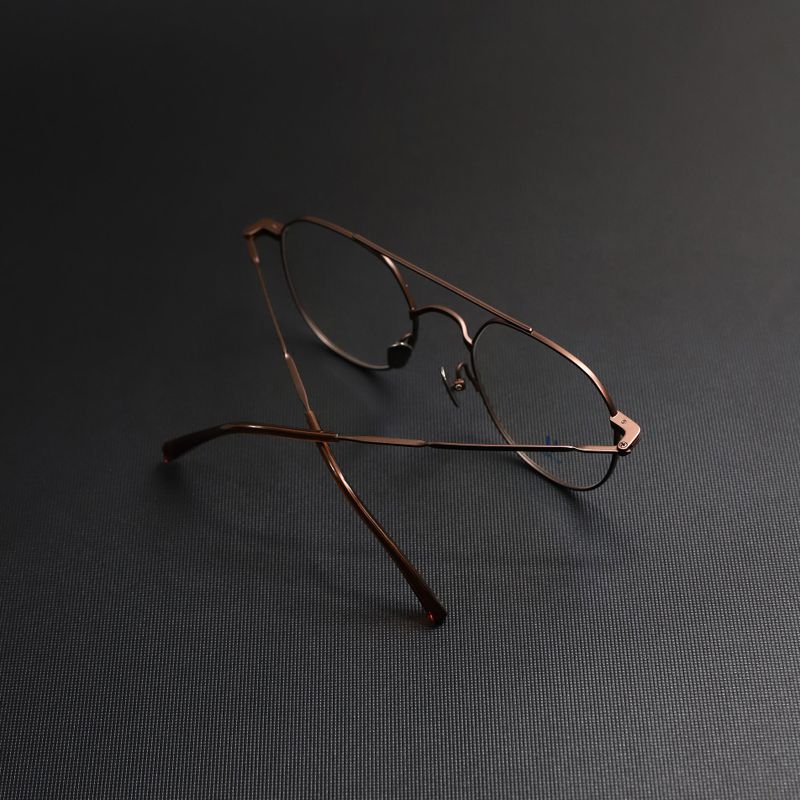 Knouun Round titanium glasses CODE. 101. C Pink Brown