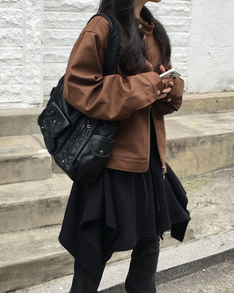 Devided suede jacket