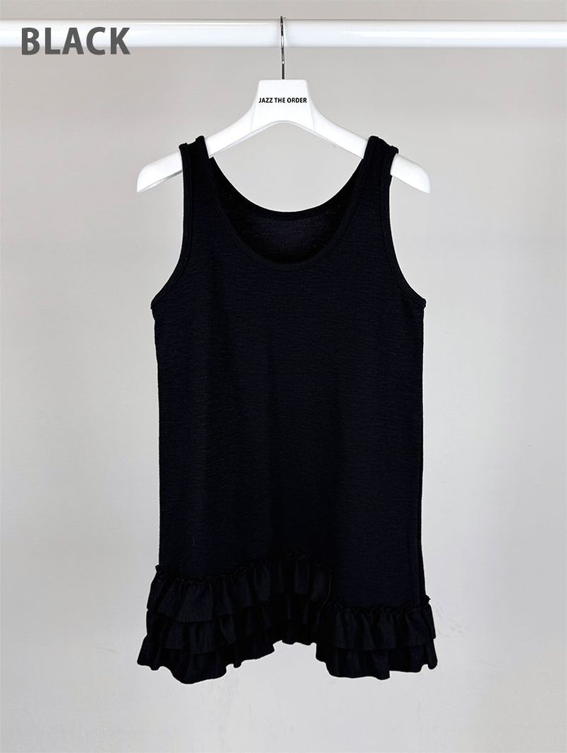 FRILL MINI SLEEVELESS DRESS (3C)