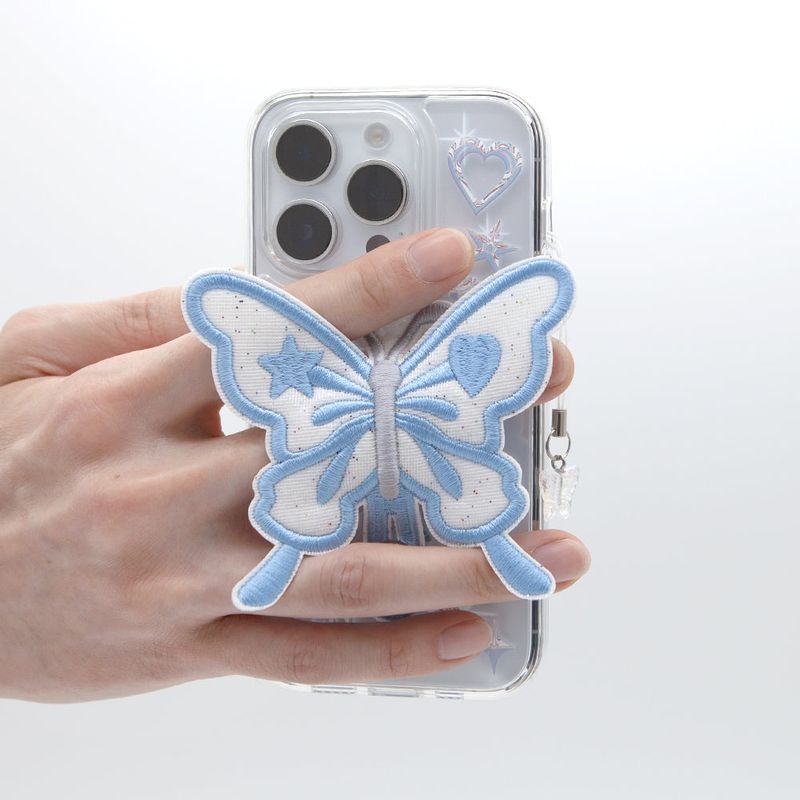 SUN CASE CLEAR PATCH BUTTERFLY BLUE