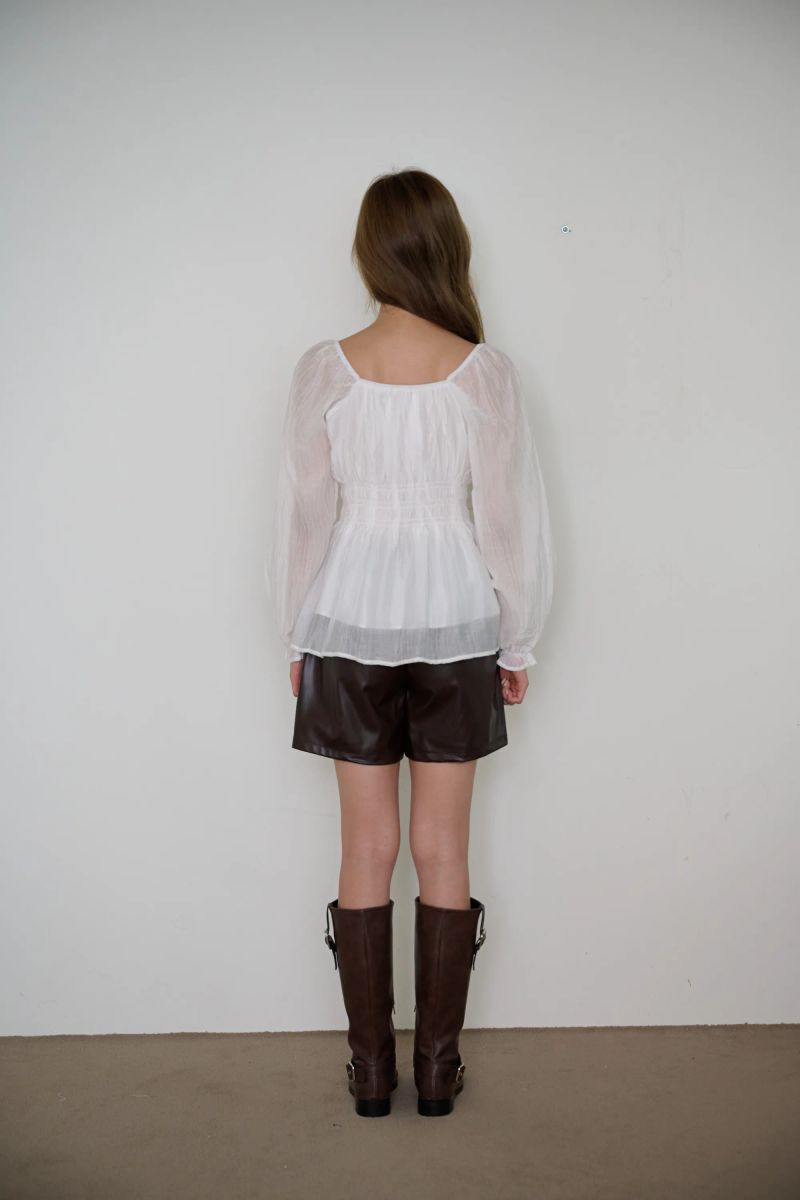 WILLOW RIBBON SMOCK BLOUSE