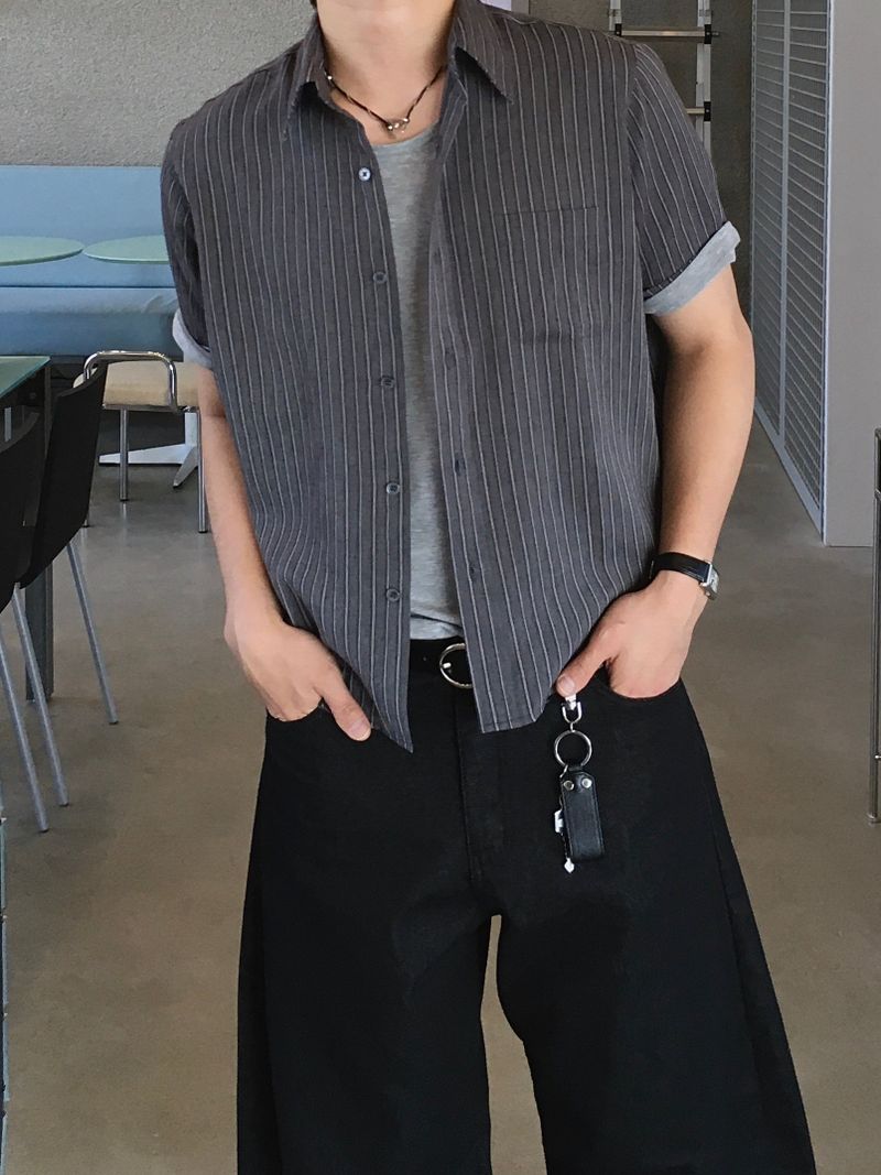 SSROOM(エスエスルーム)の「Lia Stripe Short Sleeve Shirt 4C(Tops)」