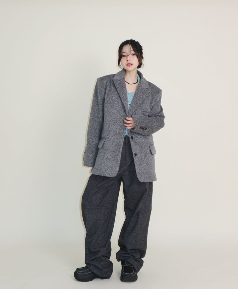 Winter Alpaca Formal Single Jacket (Wool Jacket) (Lining 2 Ounces)