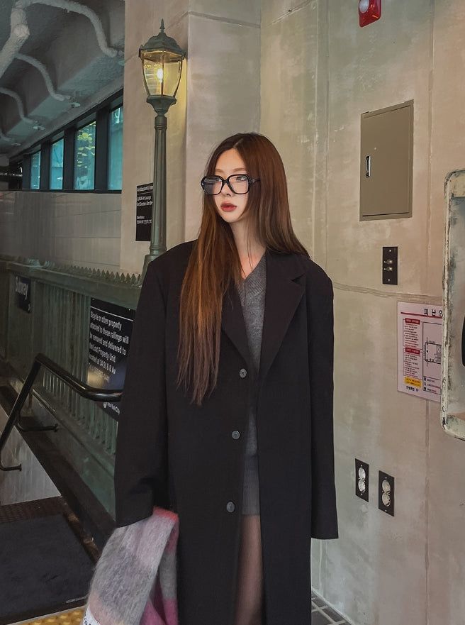 [wool60%] Winter betil single wool coat