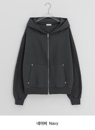 Silka Cotton Rivet Over Hood Zip-Up