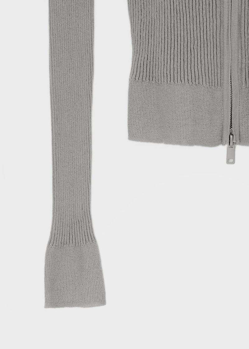 [MADE] Riev Ribbed Knit Zip-Up