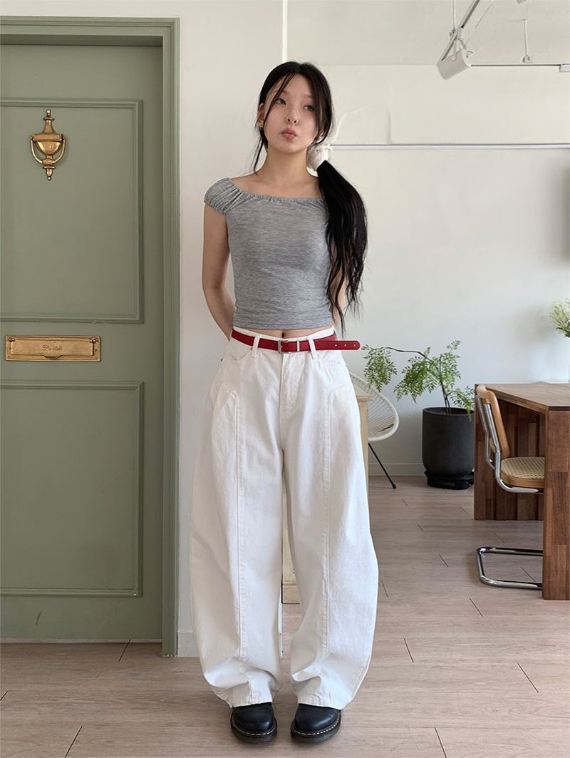PELVIS PINTUCK BALLOON PANTS (3C)