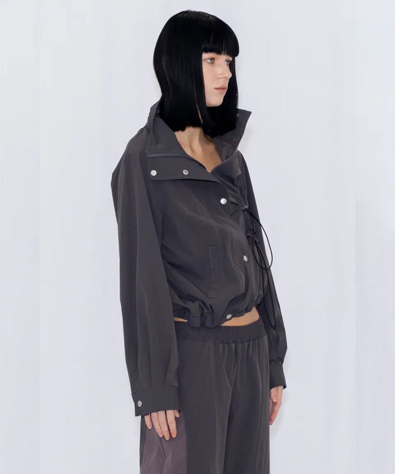DRAWSTRING TRACK JACKET