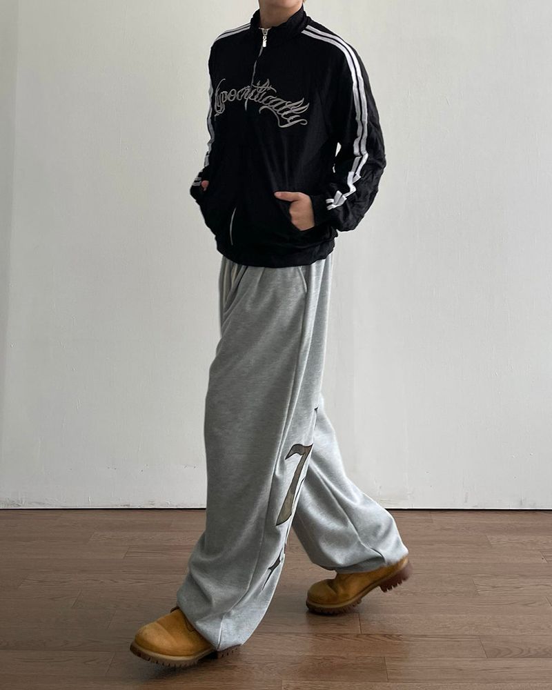 Ruffle Crop Track Zip-up