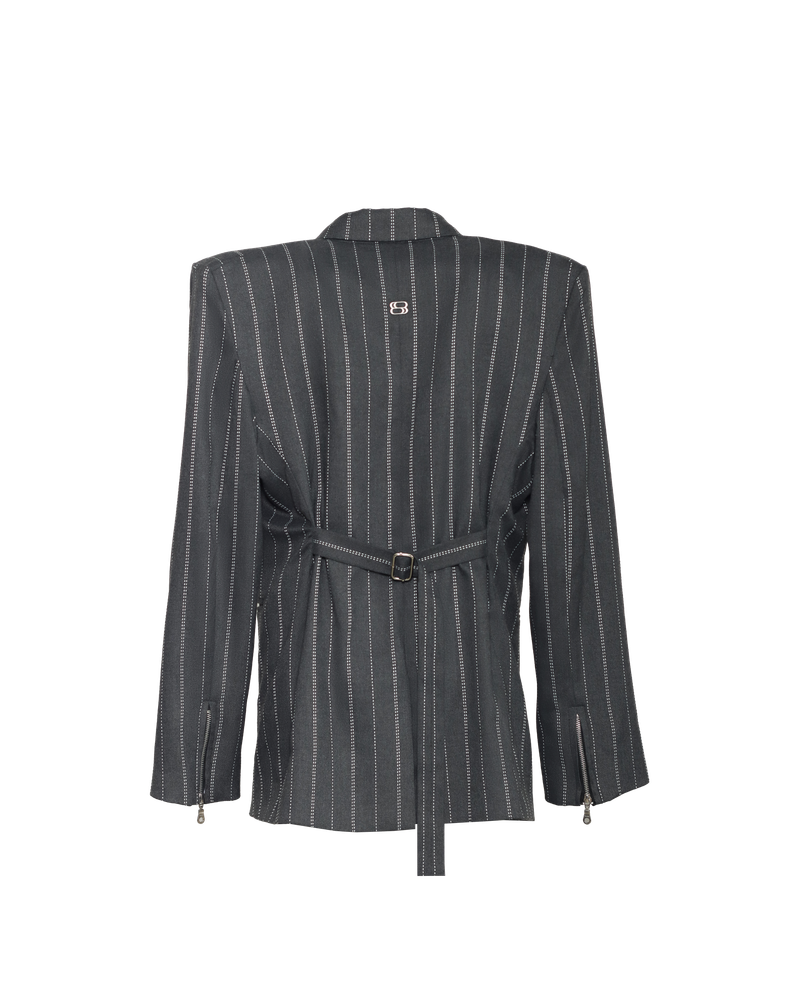SLAB STRUCTURED BLAZER - STRIPE