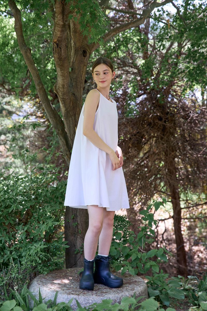BACK RIBBON DRESS (2 COLORS)