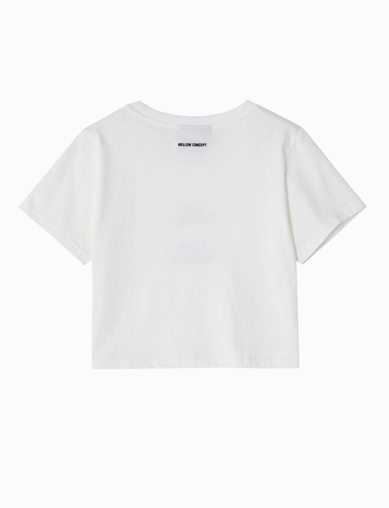 MCT W03 White concept Crop T-shirts