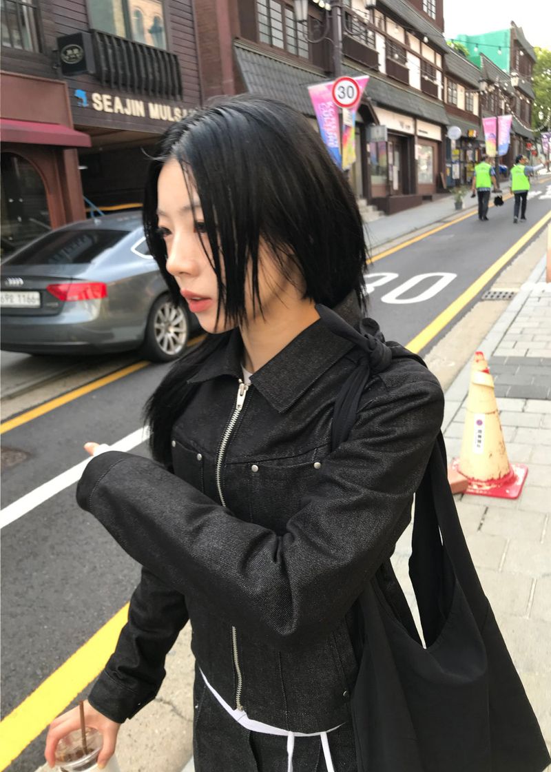 WOOHWA（ウファ）の「リベットラインデニムジャケット（ジャケット/アウター）」
