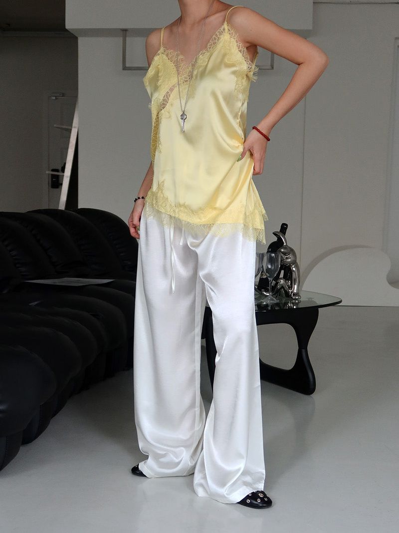 unbalanced lace bustier blouse