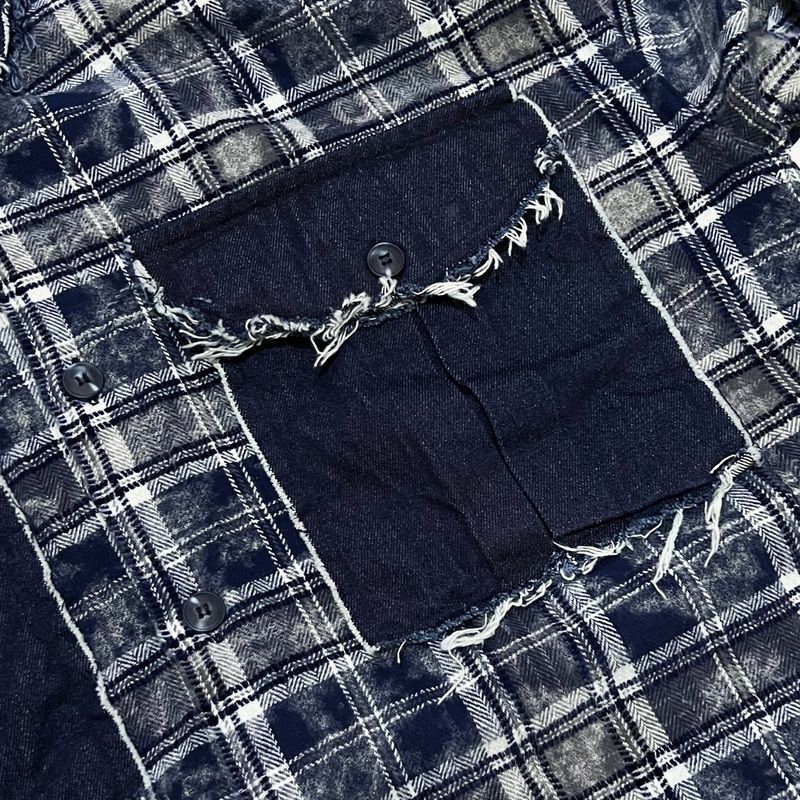 grunge burner check shirt_blue