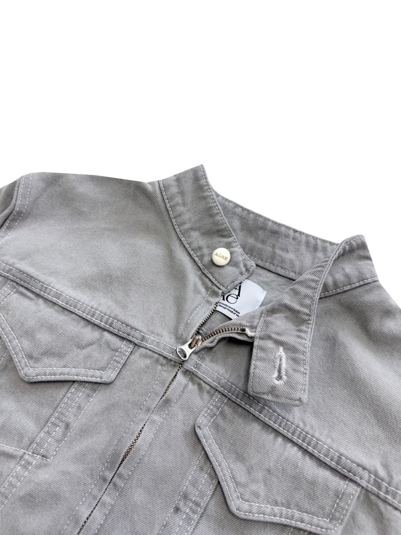 ANGLED GRAY WASHING UNBAL JK (light gray!)