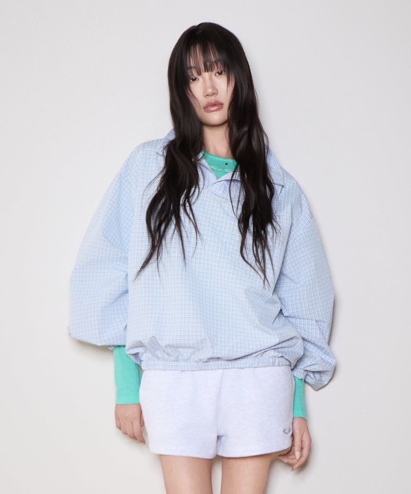 Quarter-Zip Balloon Pullover Shirt