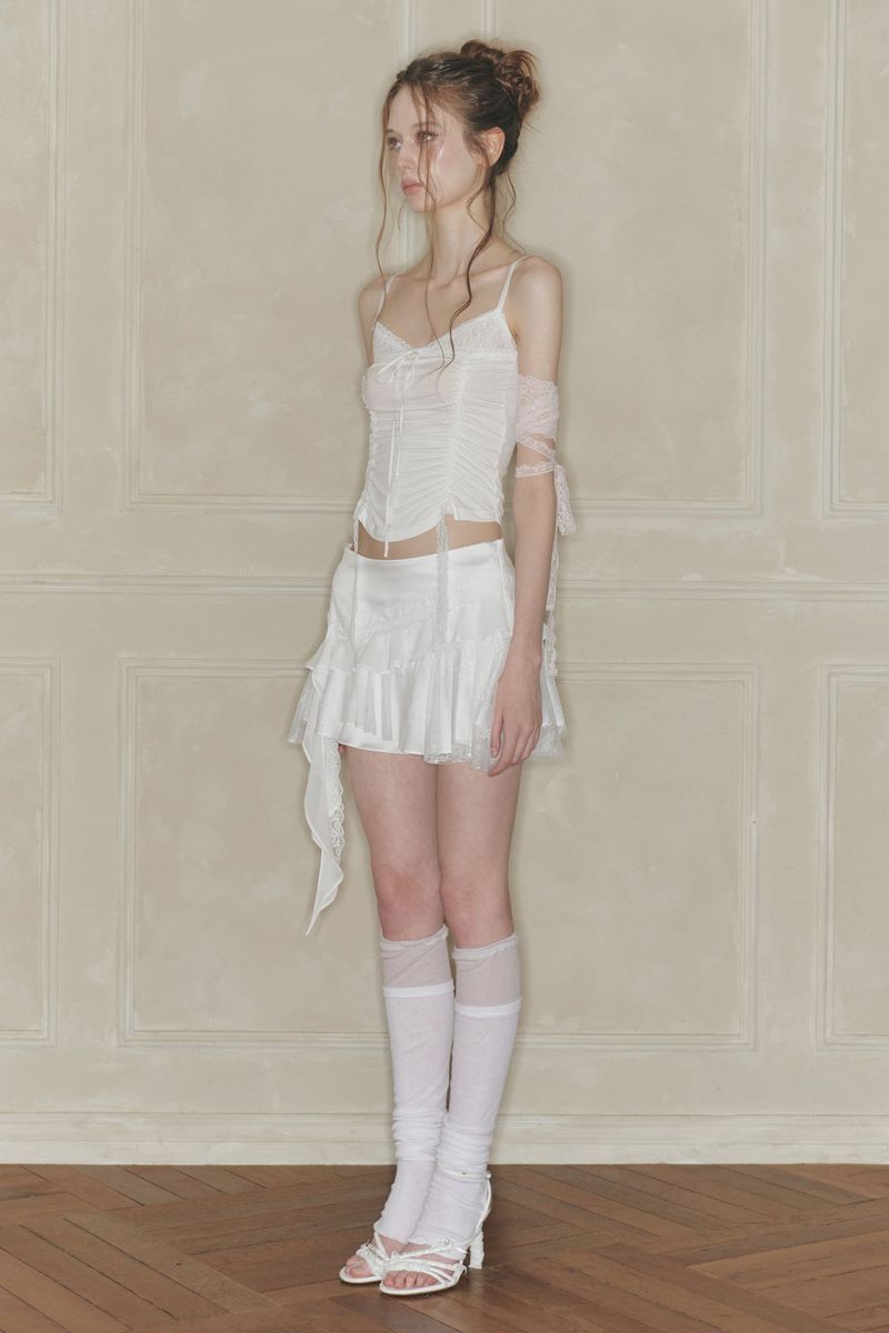 SWAN SKIRT white