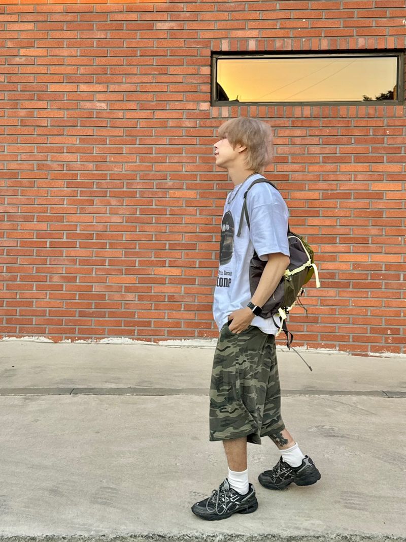 Camo plage bermuda sweat pants 2C