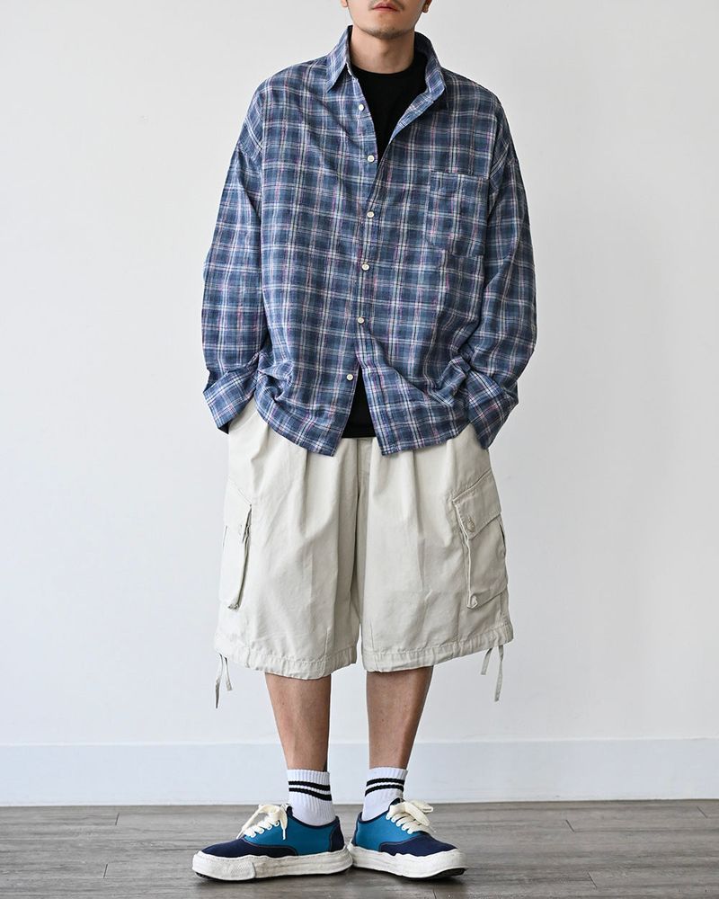 BOXSENSEI（ボックスセンセイ）の「AF SEERSUCKER CHECK SHIRT BLUE（Tops）」