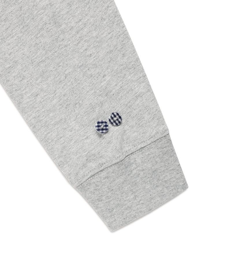 TWIN STAR DOT APPLIQUE LS TEE GREY(CV2GSUT556A)