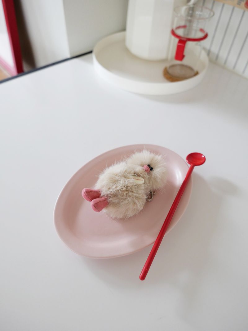 Cosymosy Mini Bird Keyring - Oatmeal