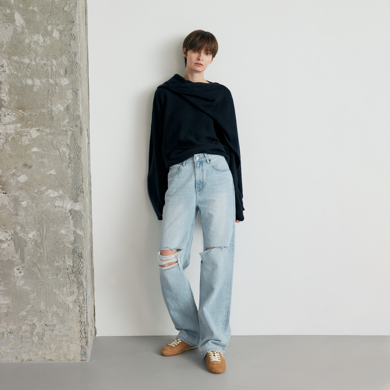Faten destroyed wide fit - WL002