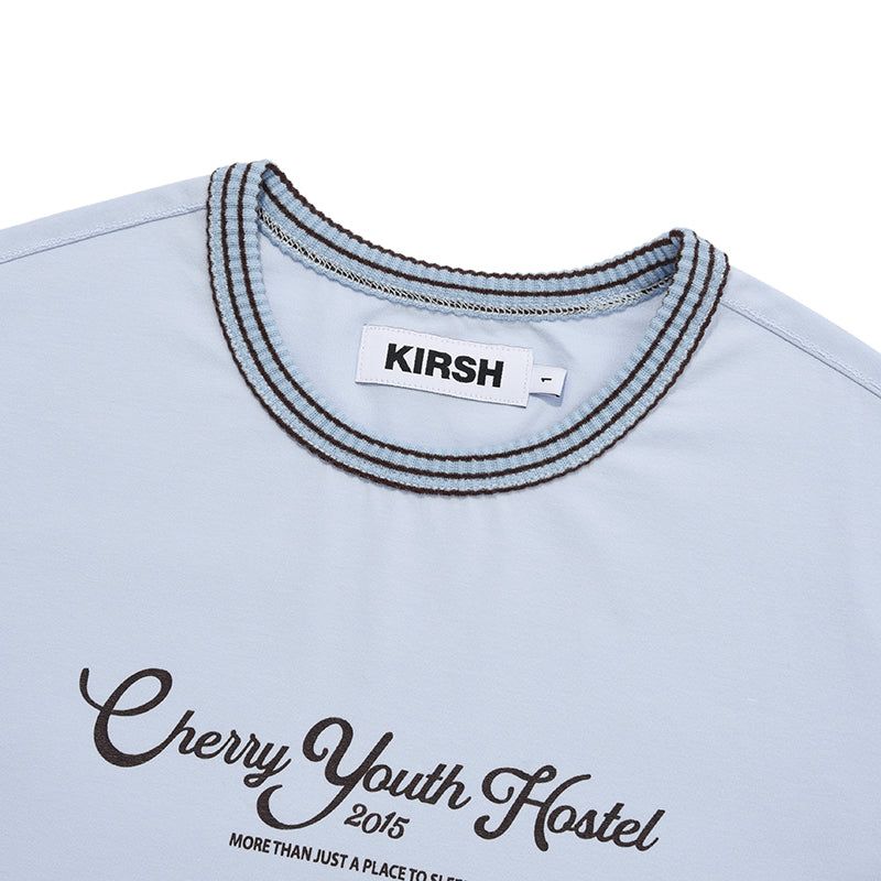 COLOR COMBINATION CROP T-SHIRT [SKY]