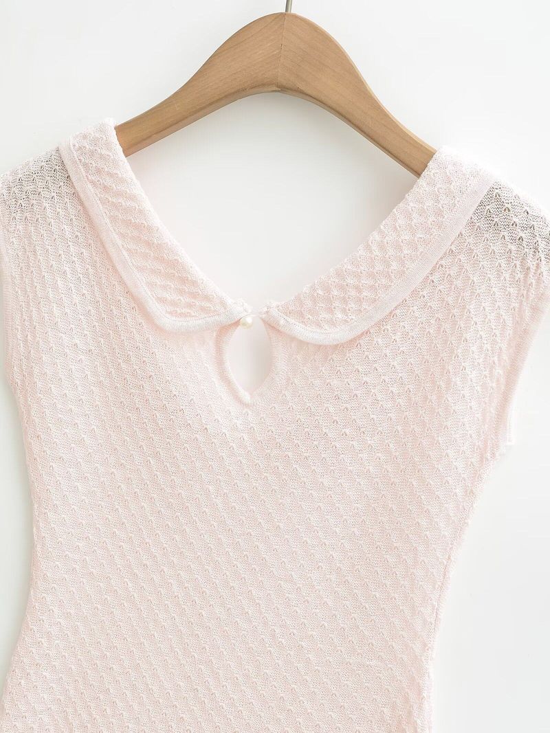 Luelle Eyelet Collar Knit