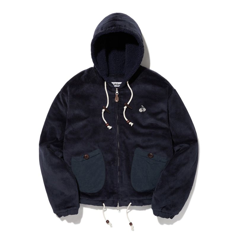 KIRSH（キルシー）の「VELVET CORDUROY HOODIE JACKET [NAVY]（Jackets/Outerwear）」
