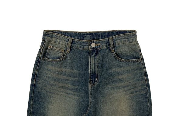 Thyssen Washing Denim Wide Pants