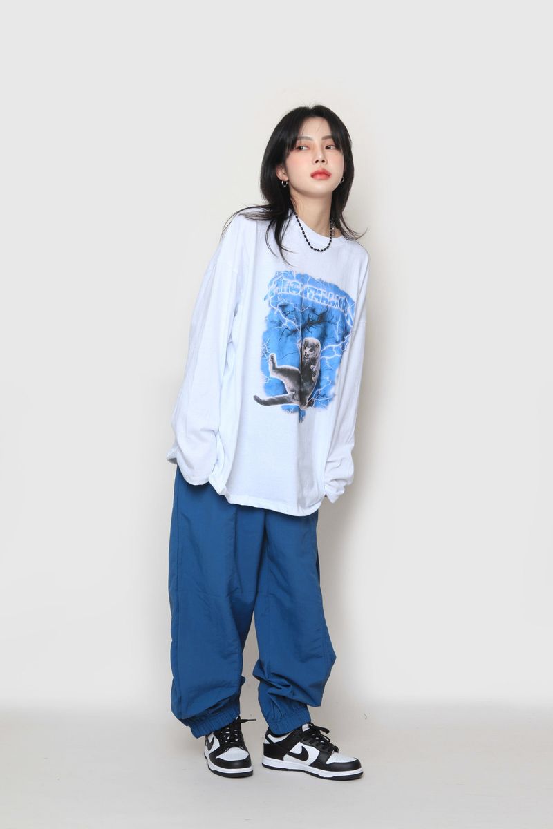 Cat Electro Long Sleeve T