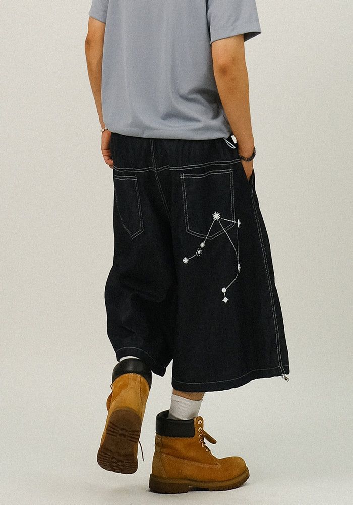 SEMIKAJI（セミカジ）の「RGノンフェイド スター バミューダ デニム パンツ（パンツ）」