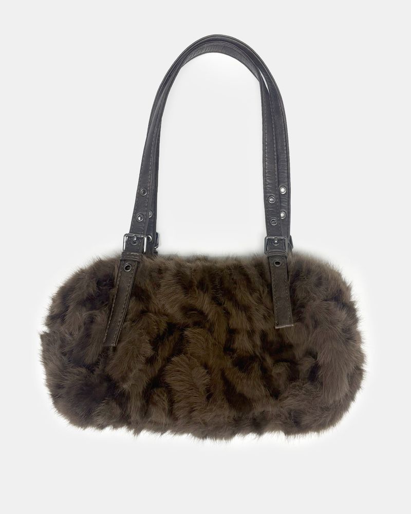 Hoin Leopard Fur Shoulder Bag