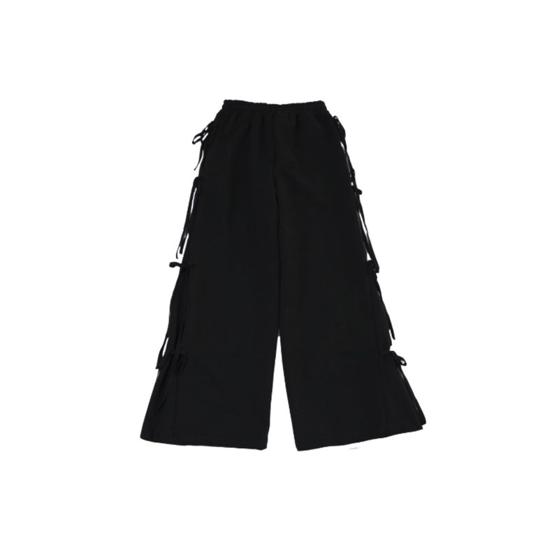 side ribbon sweat pants