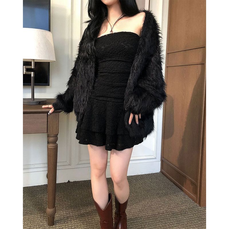 Fur Brush Cardigan