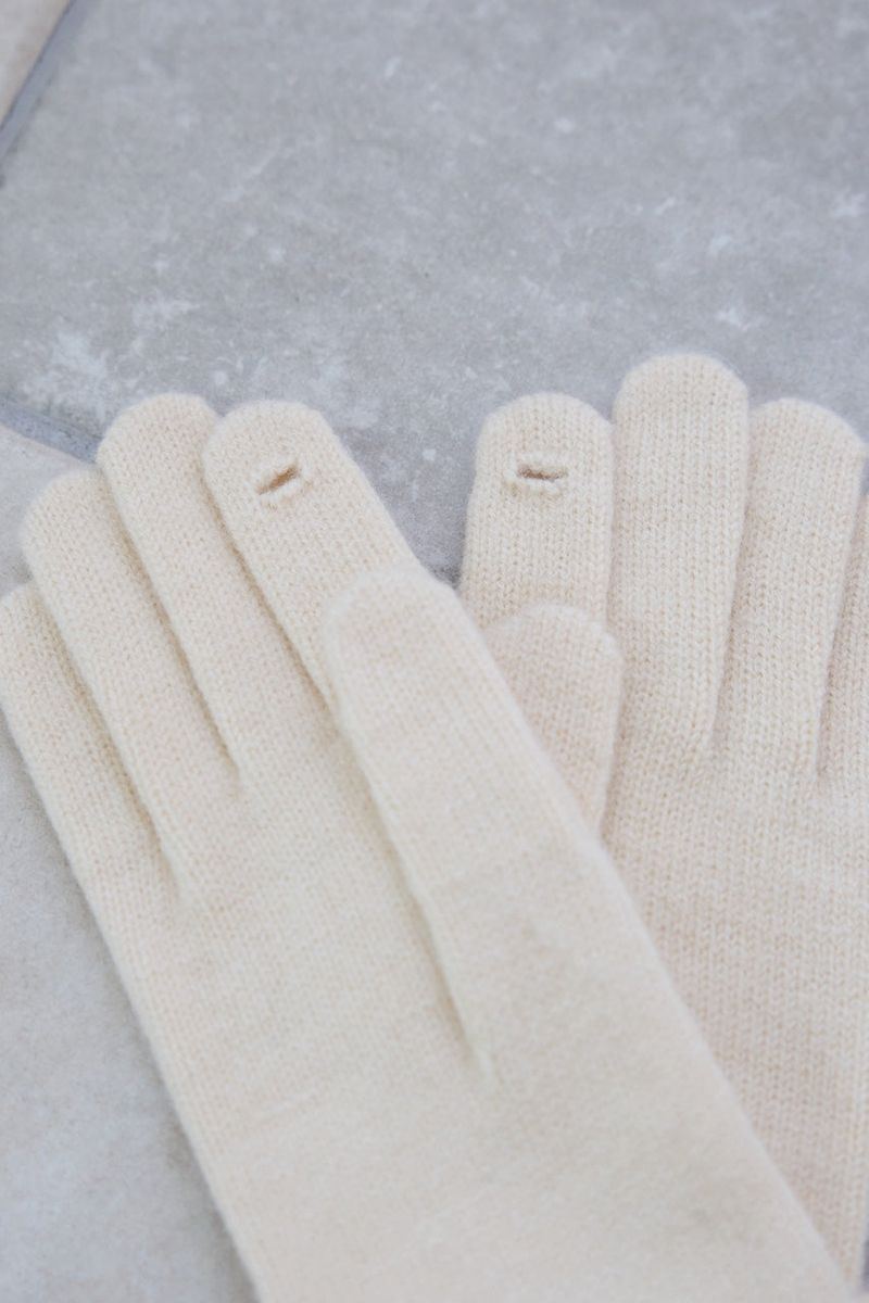Orb frilly gloves (soft ivory)