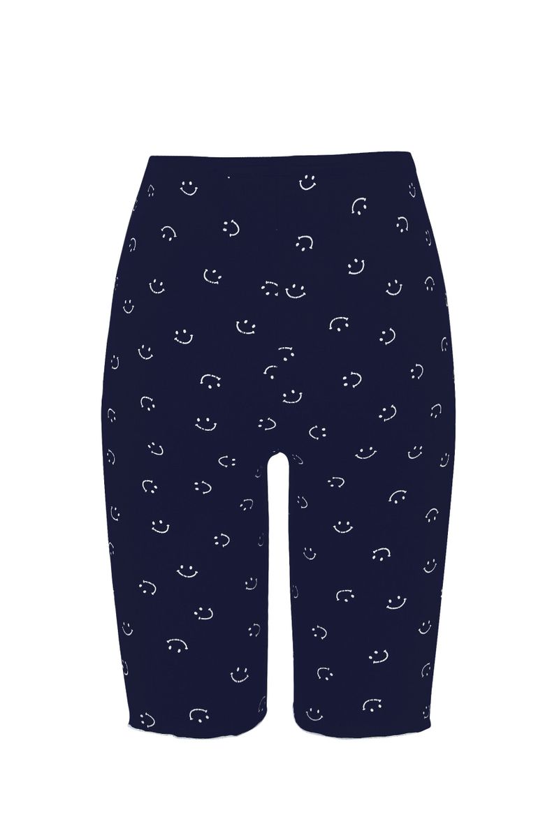 smile leggings navy